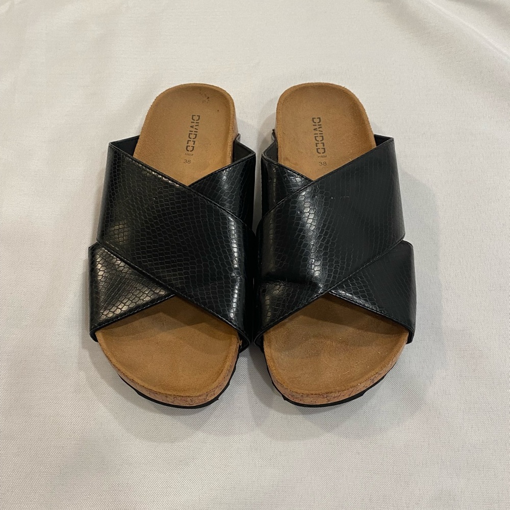 Black Slide Sandals